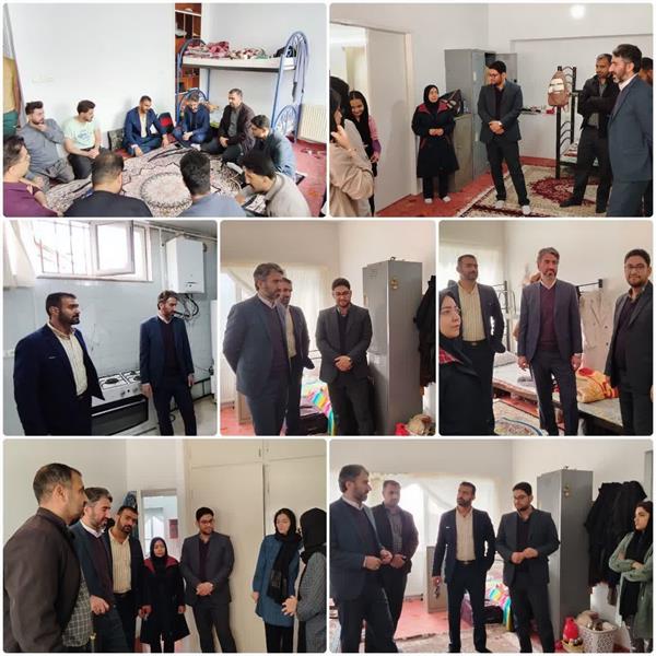 گزارش ویژه از بازدید مسئولان معاونت فرهنگی دانشجویی دانشگاه از خوابگاه‌های دانشجویی دانشکده پرستاری سنقر